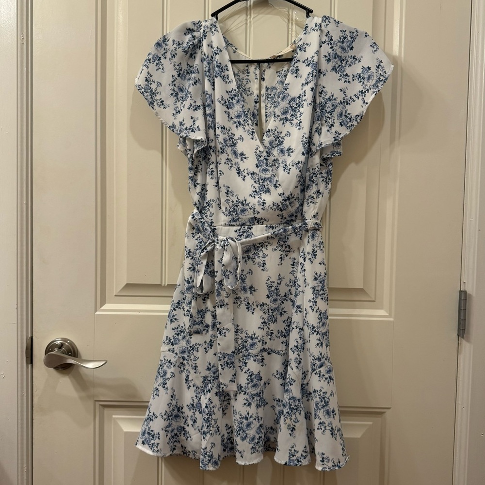Altar’d State Blue Floral Mini Dress